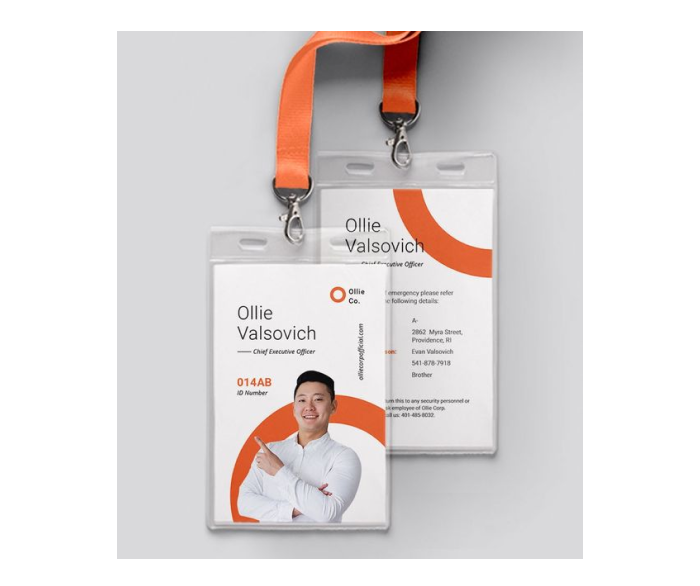 Double sided ID card design
